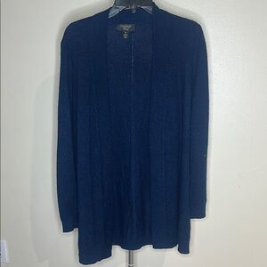 Charter Club 100% cashmere Women's Deep Blue Cardigan